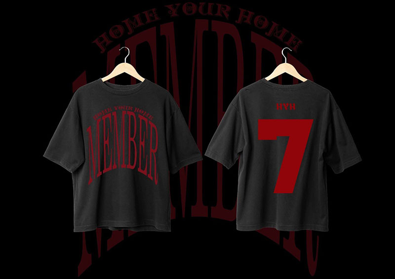 ဒီ Design MEMBER 07 – HOME YOUR HOME လေးက မိမိ Style ကို Lowkey & Premium Mood နဲ့ ပြချင်သူတွေအတွက် vibeပြီပြည့်စုံတဲ့ Tee ပါ။